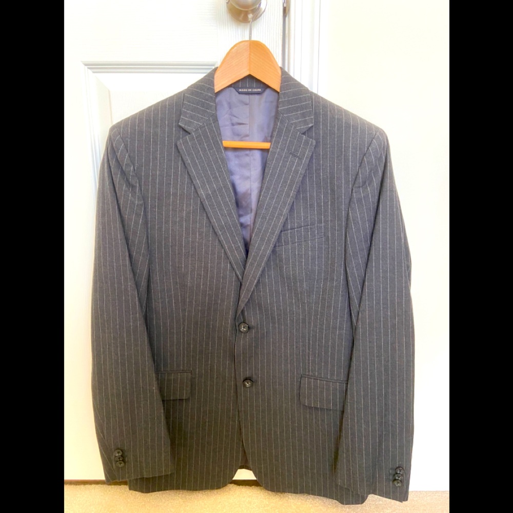 Banana Republic grey pinstriped blazer